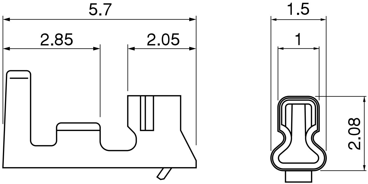 מחבר קונקטור JST PH SPH-004T-P0.5S